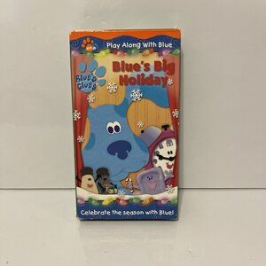 Nick Jr Blue’s Clues Play Along Big Holiday VHS Videocassette Christmas